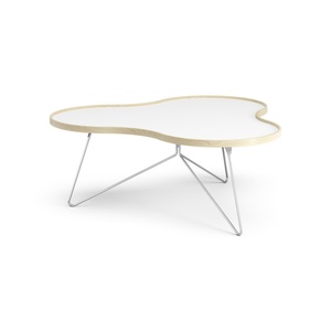 Swedese Flower Coffee Table 114x107 White/Beech/ Chrome