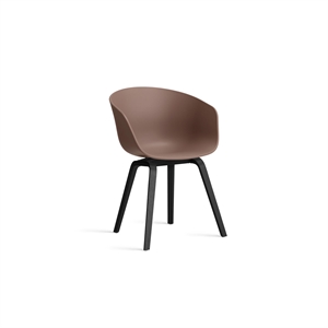 HAY AAC22 Dining Chair Black/Soft Brick