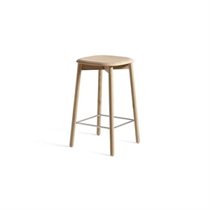 HAY Soft Edge 82 Bar Stool H65 Oak/Stainless Steel