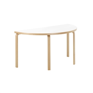 artek Aalto 96 Semi-Round Dining Table White