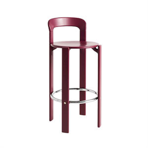HAY Rey Bar Stool H75 Grape Red