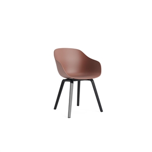 HAY AAC222 Dining Chair Black/Soft Brick