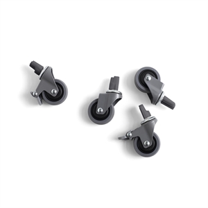 HAY Colour Crate Wheels For Crate 4 Pcs. Medium Gray