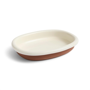 HAY Barro Oval Dish Large Off-White
