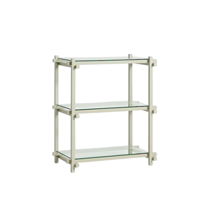 HAY Woody Shelving 2.0 Bookcase Small Smokey Grey/Glass