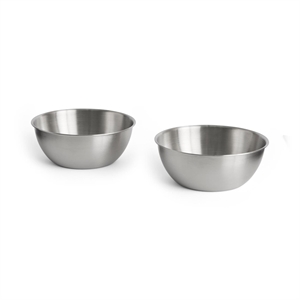 HAY Outdoor Market Bowl Set of 2 Small Silver