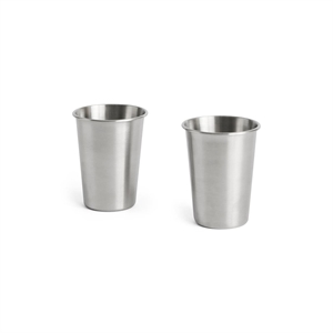 HAY Outdoor Market Cup Set of 2 Small Silver