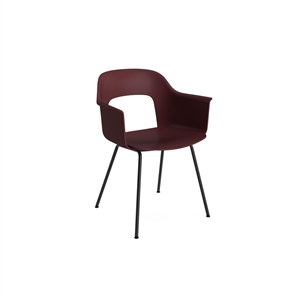 HAY Layout 211 Dining Chair With Armrests Bordeaux/ Black