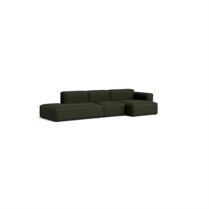 HAY Mags Soft Low 3-Seater Sofa Combination 4 Right Maglia Dark Green