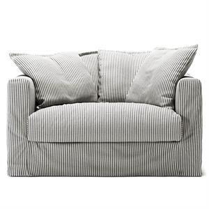 Decotique Le Grand Air Loveseat Armchair Ash Stripe/Linen