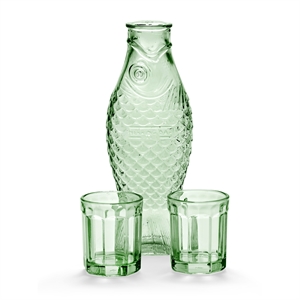 Serax Fish & Fish Carafe & 2 Glasses M Green