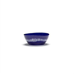 Serax Feast Bowl L Dark blue/ White Stripes