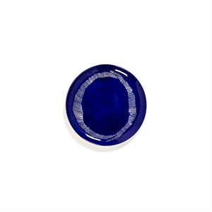 Serax Feast Plate L White/ Dark blue Stripes
