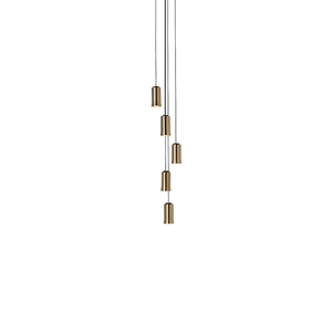 Santa & Cole Cirio Cascada 5 Pendant Polished Brass