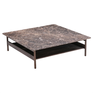 Wendelbo Collect Coffee Table 120x120 Emperador Marble /Dark Brown Oak