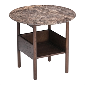 Wendelbo Collect Side Table Ø60 Emperador Marble /Dark Brown Oak