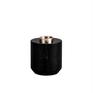 Design By Us Sons Of Marble Single Candle Holder Small Black