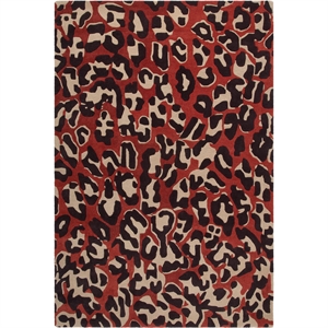 Decotique Leopard Rug 180x270 cm Red