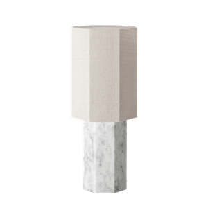 Louise Roe Eight Over Eight Table Lamp Large White Marble/Jute White