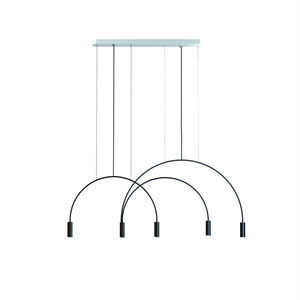 Estiluz Volta 5 Pendant 2700K Black