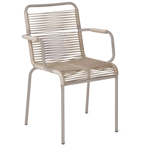 Fiam Mya Spaghetti Garden Chair With Armrests Cappuccino/Taupe