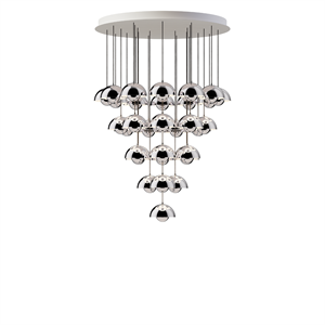 &Tradition Flowerpot VP10 Chandelier 31 Pcs Ø89 Chrome