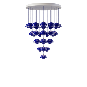 &Tradition Flowerpot VP10 Chandelier 31 Pcs Ø89 Cobalt Blue