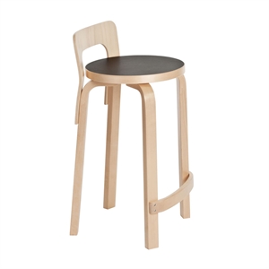 artek K65 Bar Stool Black/ Birch
