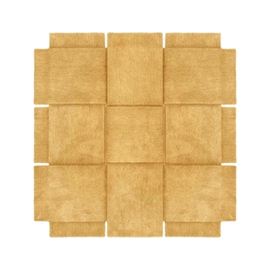 Design House Stockholm Basket Rug 180x180 Yellow Ochre