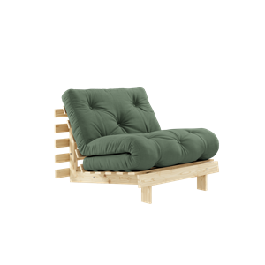 Karup Design Roots Sofa Bed With Mattress 90x200 756 Olive Green/Raw