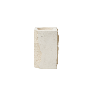 Louise Roe Gallery Object Stone Candlestick High Beige Travertine