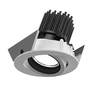 Louis Poulsen LP 45 Recessed Ceiling Light Rotatable Ø9 2700K & Dali White