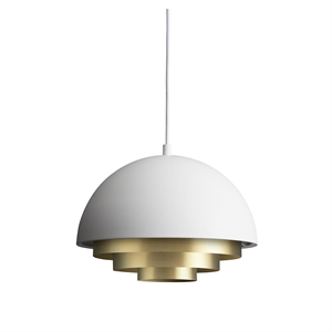 Warm Nordic Milieu Colour Mini Pendant Matt White Brass