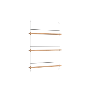 Moebe Magazine Shelving MS.115.1 Oak/ White