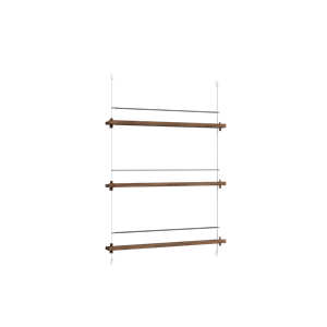 Moebe Magazine Shelving MS.115.1 Smoked Oak/ White