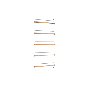 Moebe Magazine Shelving MS.180.1 Oak/Pine Green