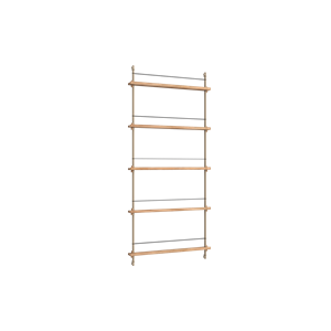 Moebe Magazine Shelving MS.180.1 Oak/Warm Grey