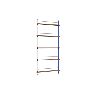 Moebe Magazine Shelving MS.180.1 Smoked Oak/Deep Blue