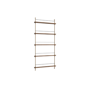 Moebe Magazine Shelving MS.180.1 Smoked Oak/Warm Grey