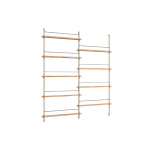 Moebe Magazine Shelving MS.180.2 Oak/Warm Grey