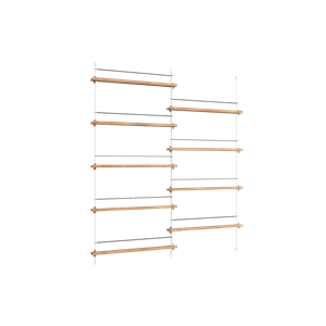 Moebe Magazine Shelving MS.180.2 Oak/ White