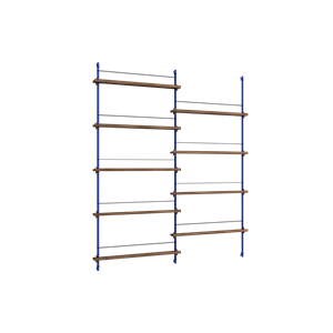 Moebe Magazine Shelving MS.180.2 Smoked Oak/Deep Blue