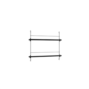 Moebe Magazine Shelving MS.65.1 Black/Stainless Steel
