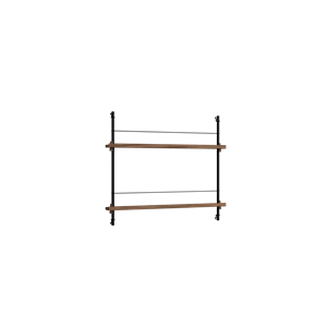 Moebe Magazine Shelving MS.65.1 Smoked Oak/ Black