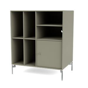 Montana Selection SPIN II Vinyl Bookcase 144-Fennel/01- Chrome
