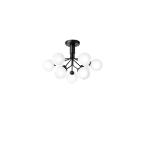 Nuura Apiales 9 Ceiling Light Satin Black/ Opal White