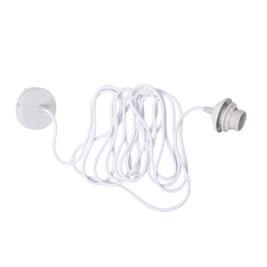 Edgeform E27 Cord Set for Pendant With Rosette 500 cm White