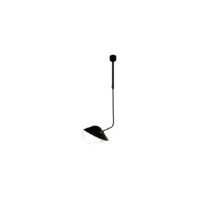 Serge Mouille Bibliothèque Curved Ceiling Light Black
