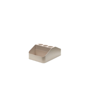 Pedestal Power Tray Double Storage Box Oat