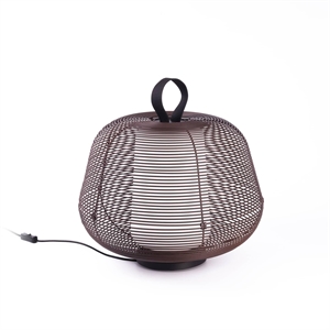 Faro NARA Outdoor Table Lamp Rust Brown/ Opal White